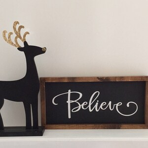 Believe Handcrafted Wood Sign|Farmhouse Sign|Gallery Wall Wood Sign