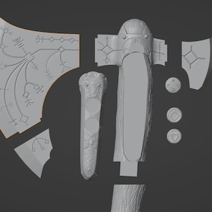 Leviathan Axe STL 3D File image 2