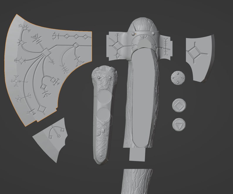 Leviathan Axe STL 3D File image 2