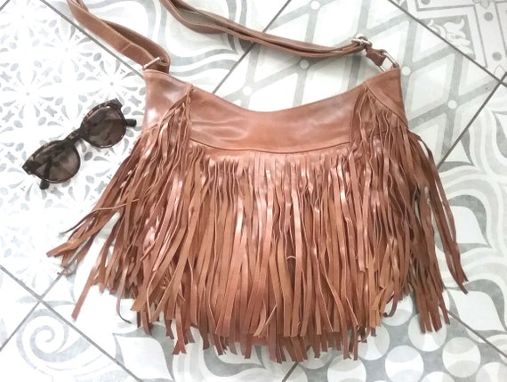 World Traveler - Crossbody with Boho Fringe, Authentic Vintage