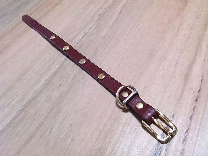 Small dog lead collar set genuine leather braid plaited leash Etsy