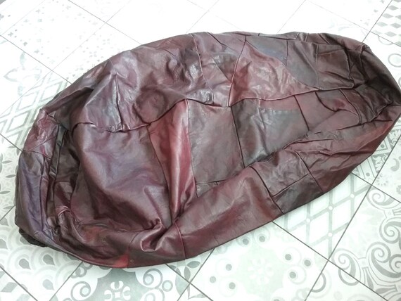 Genuine Leather Bean Bag Chair, 6 Colours, New Deadstock 80s