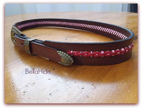 Artisan leather belt, handcrafted belt, unisex lac