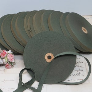 You Pick Yardage ARMY GREEN KHAKI Woven Edge Grosgrain Ribbon Cotton Rayon Petersham Hat Banding Ribbon Army Green Emerald Millinery rose