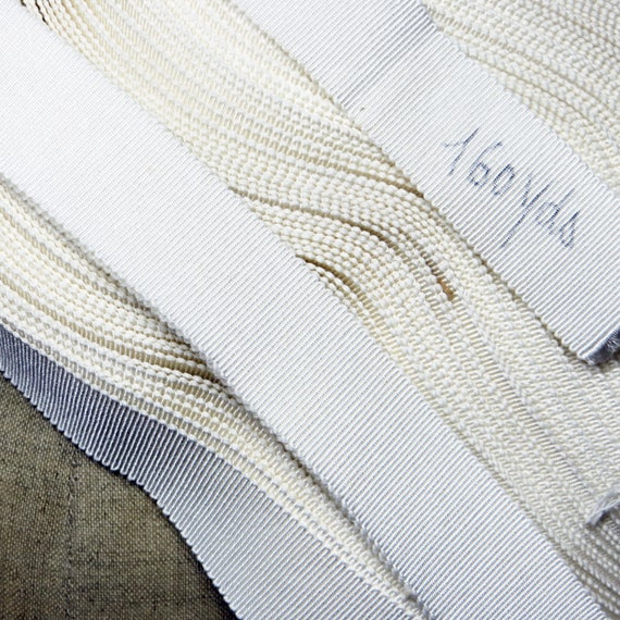 1y VTG 1 3//8/" BROWN IVORY STRIPE GROSGRAIN PETERSHAM RIBBON TRIM FRENCH FEDORA