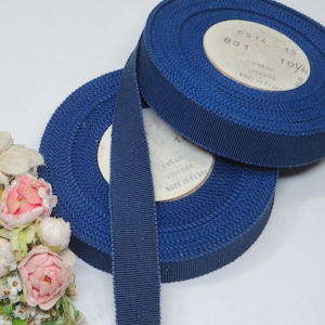 10y Roll NAVY BLUE 5/8&quot; Petersham Ribbon tag: Cotton Rayon Petersham Grosgrain forest Chartreuse Lime Hat Banding Emerald Millinery