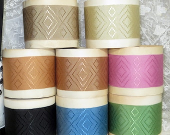 YOU PICK COLOR 2" Rayon Diamond Grosgrain Ribbon Grosgrain Ribbon Trim Antique flapper Millinery Flower vintage hat Petersham ribbonwork