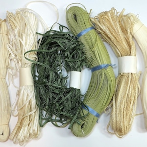 1 Hank YOU PICK COLOR Vintage Millinery Straw tag: Green Sage Tan White Millinery Braid Doll Hat Barbie Cissy Ginny Crin Crinoline Horsehair