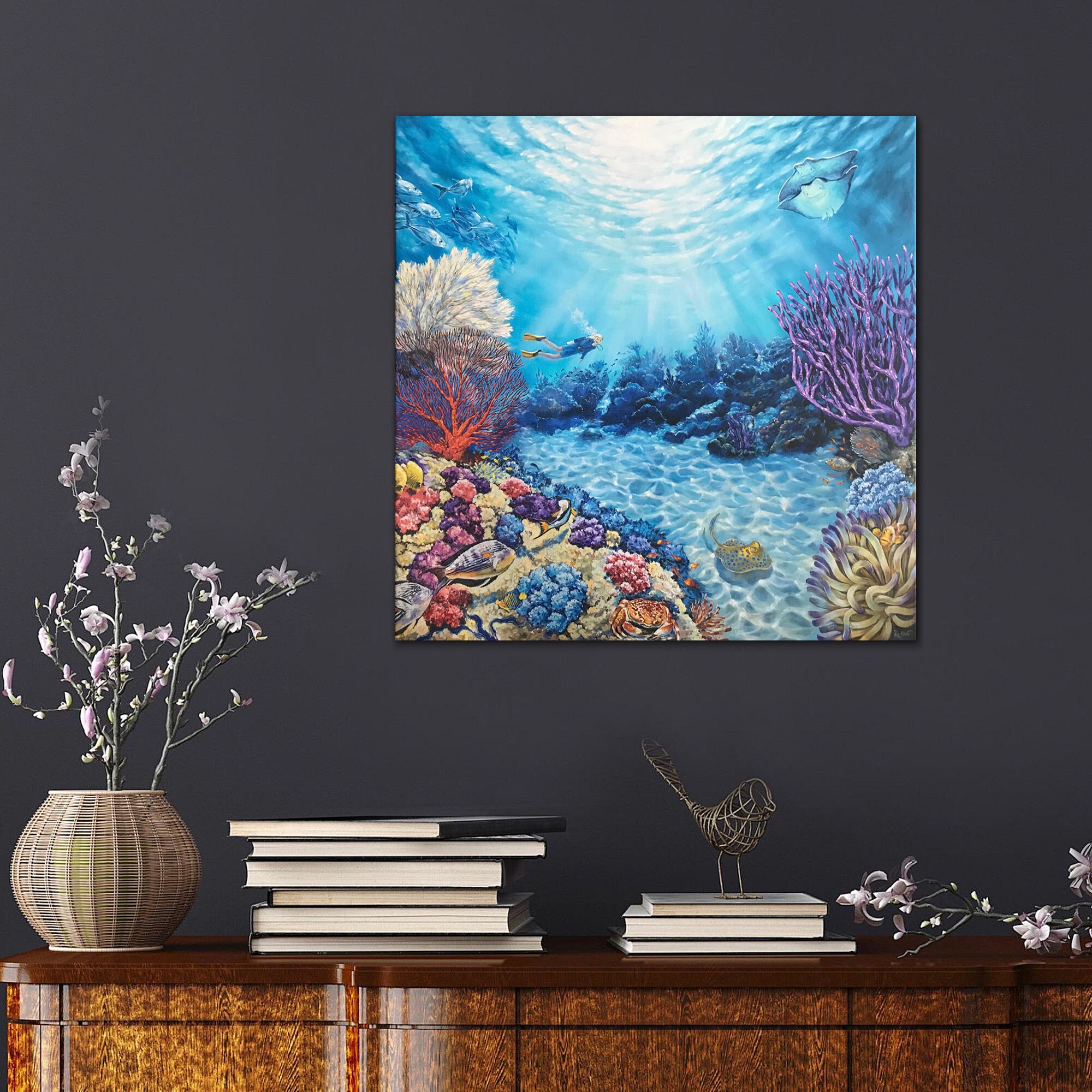 Kingdom of Neptune Underwater Paradise Canvas Print From - Etsy