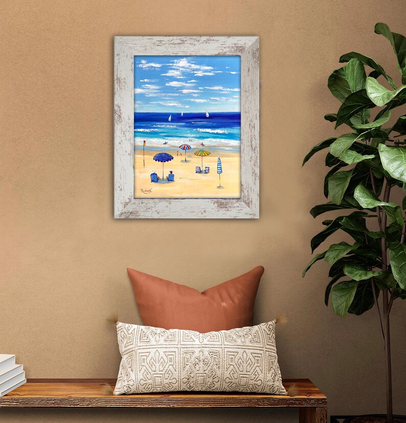 Australian Beach Original One of a Kind Painting by Irina Redine, Beach