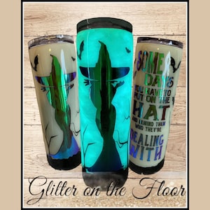Glow in the dark Witch tumbler