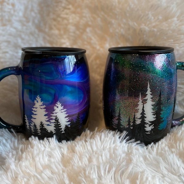 Stunning unique personalized tree Night sky coffee cup