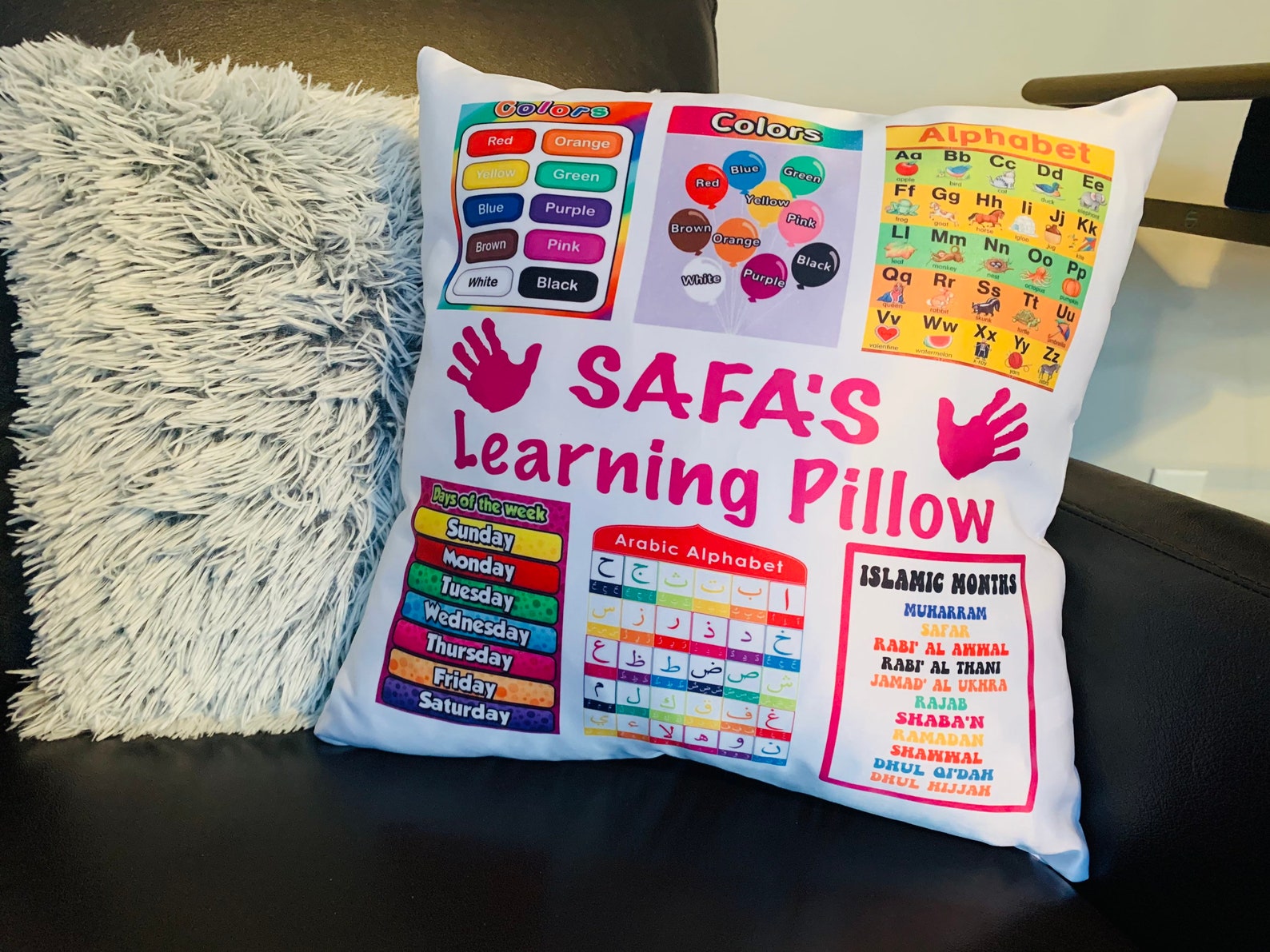 Kids Learning Pillow/ Arabic Kids Learning Pillow/ Etsy UK