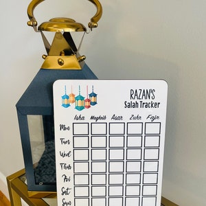 Kids weekly Salah/ prayer chart / prayer tracker