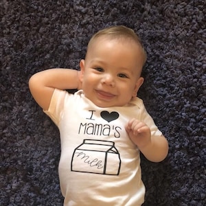 Breastfeeding Shirt | Breastfeeding | I Love Mama's Milk | Milk Carton Shirt | Breastfeeding Humor | Breastfeeding Bodysuit