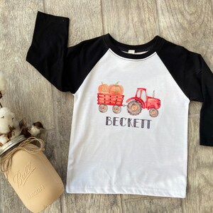 Pumpkin Tractor Shirt | Pumpkin Patch Shirt | Boy Pumpkin Patch Shirt | Personalized Pumpkin Shirt | Personalized Pumpkin Patch Shirt