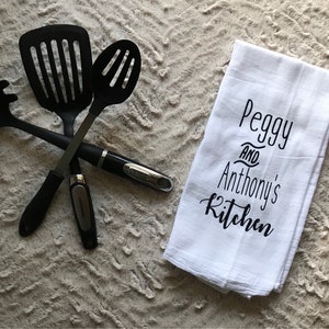 Serviette de cuisine personnalisé | Torchon personnalisé | Cadeau de réchauffement de la maison personnalisé | Cadeau persoanisé