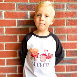 Pumpkin Tractor Shirt | Pumpkin Patch Shirt | Boy Pumpkin Patch Shirt | Personalized Pumpkin Shirt | Personalized Pumpkin Patch Shirt