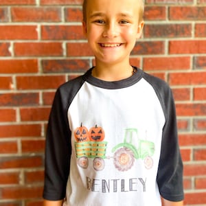 Pumpkin Tractor Shirt | Pumpkin Patch Shirt | Boy Pumpkin Patch Shirt | Personalized Pumpkin Shirt | Personalized Pumpkin Patch Shirt