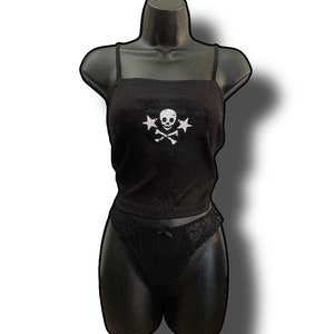 Skull & Crossbones Cami-Skull And Star Core, Mall Goth design