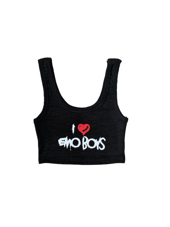 I Love Emo Boys Tank Etsy