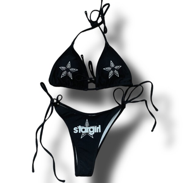 Baby Blue Floral DEADSTOCK VINTAGE Inspired Bikini Cheeky Etsy Canada