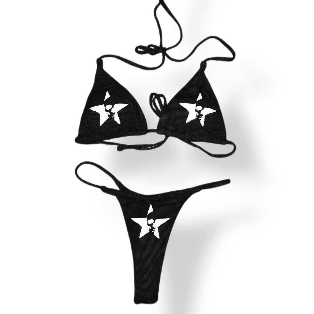 Skull & Star Mall Goth Y2k Bikini Swimsuit Set Etsy