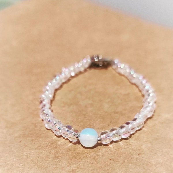 Bracelet en pierre de Lune véritable. Espoir de fertilité