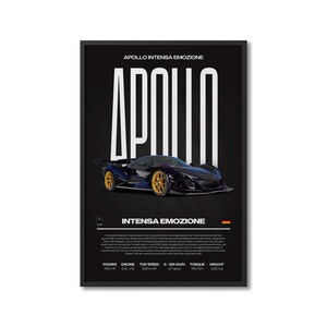 Apollo Intensa Emozione Automotive Print, Automotive Print, Automotive Poster, Car Art, Garage Wall Art, Automotive Wall Art