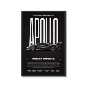 Apollo Intensa Emozione Automotive Print, Automotive Print, Automotive Poster, Car Art, Garage Wall Art, Automotive Wall Art