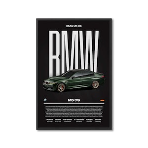 BMW M5 CS Automotive Print, Automotive Print, Automotive Poster, Car Art, Garage Wall Art, Automotive Wall Art
