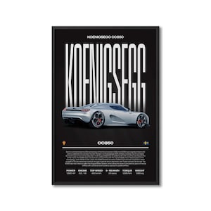 Koenigsegg CC850 Automotive Print, Automotive Print, Automotive Poster, Car Art, Garage Wall Art, Automotive Wall Art