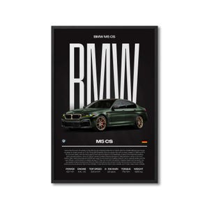 BMW M5 CS Automotive Print, Automotive Print, Automotive Poster, Car Art, Garage Wall Art, Automotive Wall Art