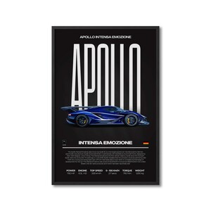 Apollo Intensa Emozione Automotive Print, Automotive Print, Automotive Poster, Car Art, Garage Wall Art, Automotive Wall Art