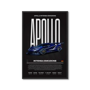 Apollo Intensa Emozione Automotive Print, Automotive Print, Automotive Poster, Car Art, Garage Wall Art, Automotive Wall Art