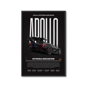 Apollo Intensa Emozione Automotive Print, Automotive Print, Automotive Poster, Car Art, Garage Wall Art, Automotive Wall Art