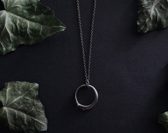 Petite The Circle You Cast | The Circle You Cast | Czarownica, Witch, Feline Jewelry, Rib Bone, Sterling Silver, Witchy Jewelry