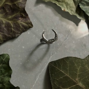 Size 6 US Ready to Ship | Petite Crone Moon Ring | Czarownica, Witchy Jewelry, Baba Yaga, Sterling Silver, Slavic, Folklore, Moon Jewelry