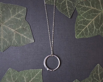 The Circle You Cast | Czarownica, Witch, Feline Jewelry, Rib Bone, Sterling Silver, Witchy Jewelry, Ethically Sourced, Goth Jewelry