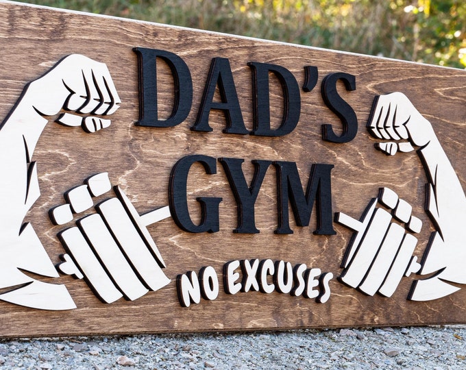 Personalized Home Gym Name Sign, Custom Muscle Name Sign CrossFit Gym Workout Room Sign, Custom Fathers Day Gift Birthday Gift Dad Mom Gifts