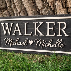 Last Name Established Sign | Gift for Couples | Personalized Wedding Gift Anniversary Gift | Bridal Shower Gift | Engagement Gifts Wood Sign