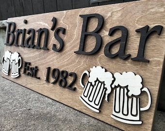 Custom Personalised Bartender Bar Sign Wall Plaque Aluminium