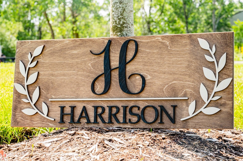 Welcome Sign Wedding Sign Wood Wall Art Wood Wall Decor Last Name Sign Housewarming Gift Entryway Sign Bridal Shower Sign image 5