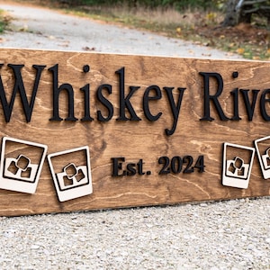 Personalized Bar Cocktail Sign | Custom Wooden Sign Personalized Gift Cabin Man Cave Pub Bar Decor Rustic Home Decor Basement Bar Home Bar