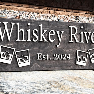 Man Cave Pub Bar Decor | Personalized Bar Cocktail Sign | Custom Wooden Sign Personalized Cabin Gift Rustic Home Decor Basement Bar Home Bar