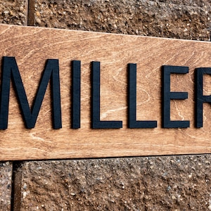 Custom Wedding Gift Last Name Sign | Personalized Wood Name Sign | Family Name Sign | Wooden Sign Wedding Anniversary Gift Couples Sign Gift