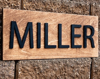 Custom Wedding Gift Last Name Sign | Personalized Wood Name Sign | Family Name Sign | Wooden Sign Wedding Anniversary Gift Couples Sign Gift