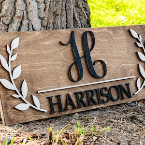Welcome Sign Wedding Sign Wood Wall Art Wood Wall Decor Last Name Sign Housewarming Gift Entryway Sign Bridal Shower Sign image 6
