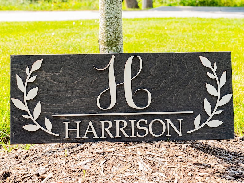 Welcome Sign Wedding Sign Wood Wall Art Wood Wall Decor Last Name Sign Housewarming Gift Entryway Sign Bridal Shower Sign image 2