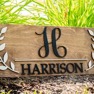 Welcome Sign Wedding Sign Wood Wall Art Wood Wall Decor Last Name Sign Housewarming Gift Entryway Sign Bridal Shower Sign BROWN